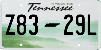 TN license plate Z8329L