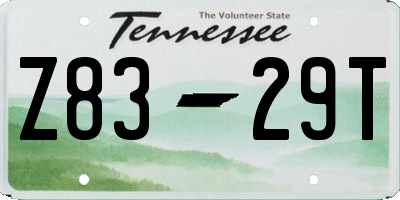 TN license plate Z8329T