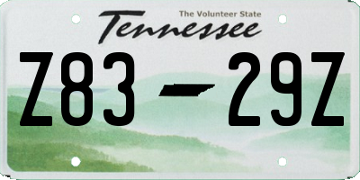 TN license plate Z8329Z