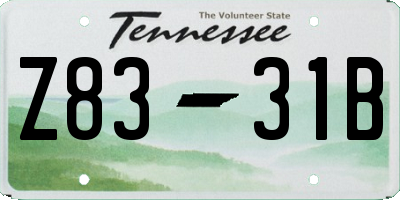 TN license plate Z8331B
