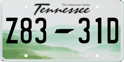 TN license plate Z8331D