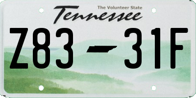 TN license plate Z8331F