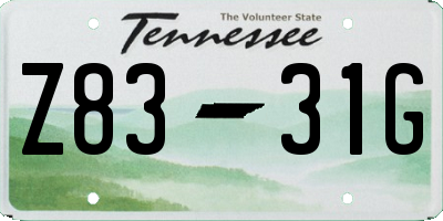 TN license plate Z8331G