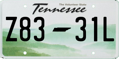 TN license plate Z8331L