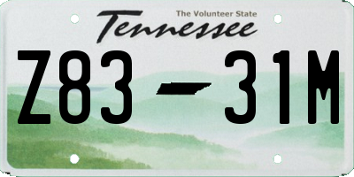 TN license plate Z8331M