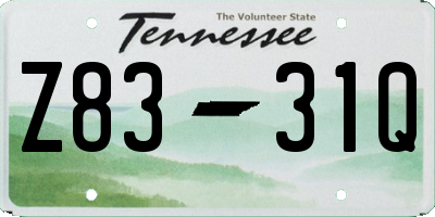 TN license plate Z8331Q