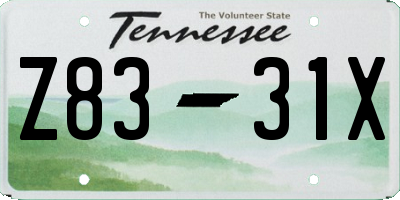 TN license plate Z8331X
