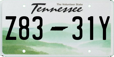 TN license plate Z8331Y