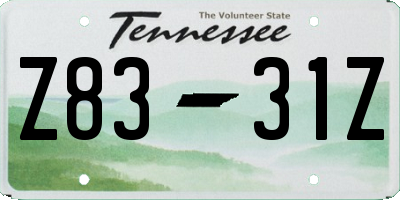 TN license plate Z8331Z