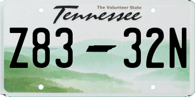TN license plate Z8332N