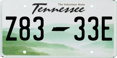 TN license plate Z8333E