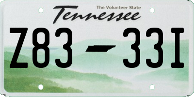 TN license plate Z8333I