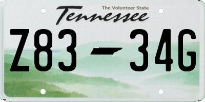 TN license plate Z8334G