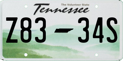 TN license plate Z8334S
