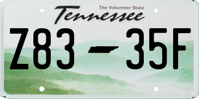 TN license plate Z8335F