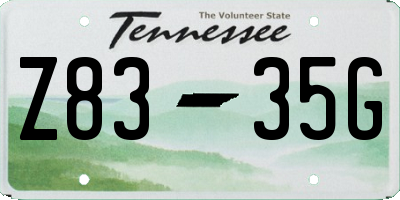 TN license plate Z8335G