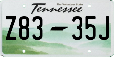 TN license plate Z8335J