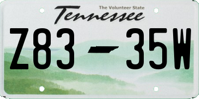 TN license plate Z8335W