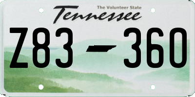 TN license plate Z8336O