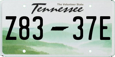 TN license plate Z8337E