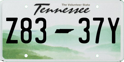 TN license plate Z8337Y