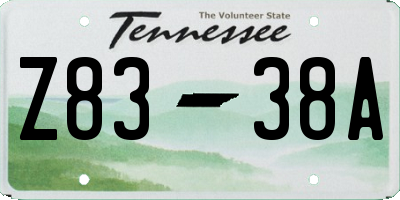 TN license plate Z8338A