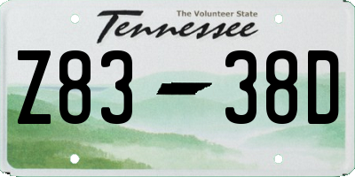 TN license plate Z8338D