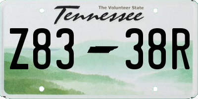 TN license plate Z8338R