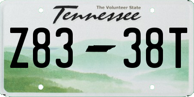 TN license plate Z8338T