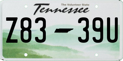 TN license plate Z8339U