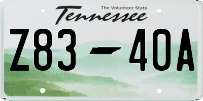 TN license plate Z8340A
