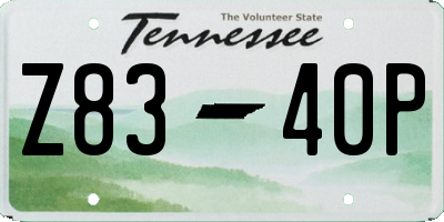 TN license plate Z8340P