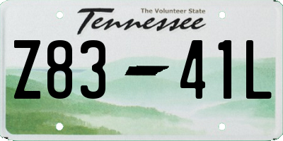 TN license plate Z8341L