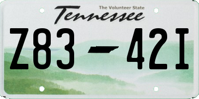 TN license plate Z8342I