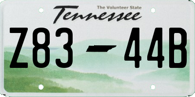 TN license plate Z8344B