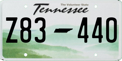 TN license plate Z8344O