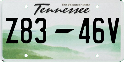 TN license plate Z8346V