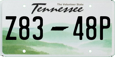 TN license plate Z8348P