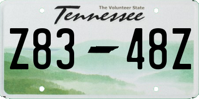 TN license plate Z8348Z