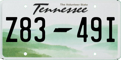 TN license plate Z8349I