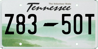 TN license plate Z8350T