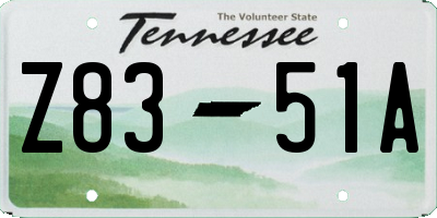 TN license plate Z8351A