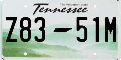 TN license plate Z8351M