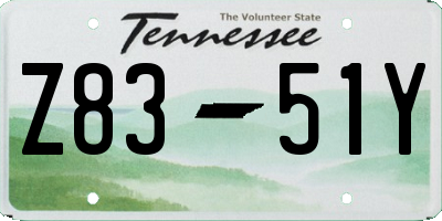 TN license plate Z8351Y