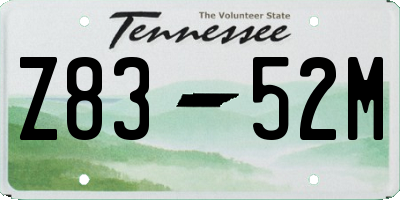TN license plate Z8352M