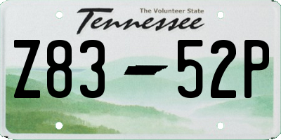 TN license plate Z8352P