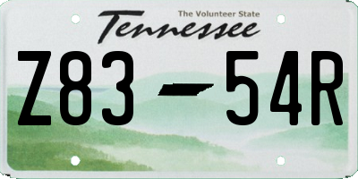 TN license plate Z8354R