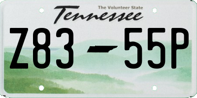 TN license plate Z8355P