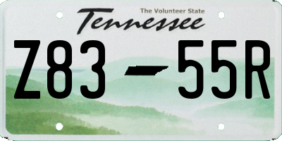TN license plate Z8355R