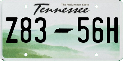 TN license plate Z8356H